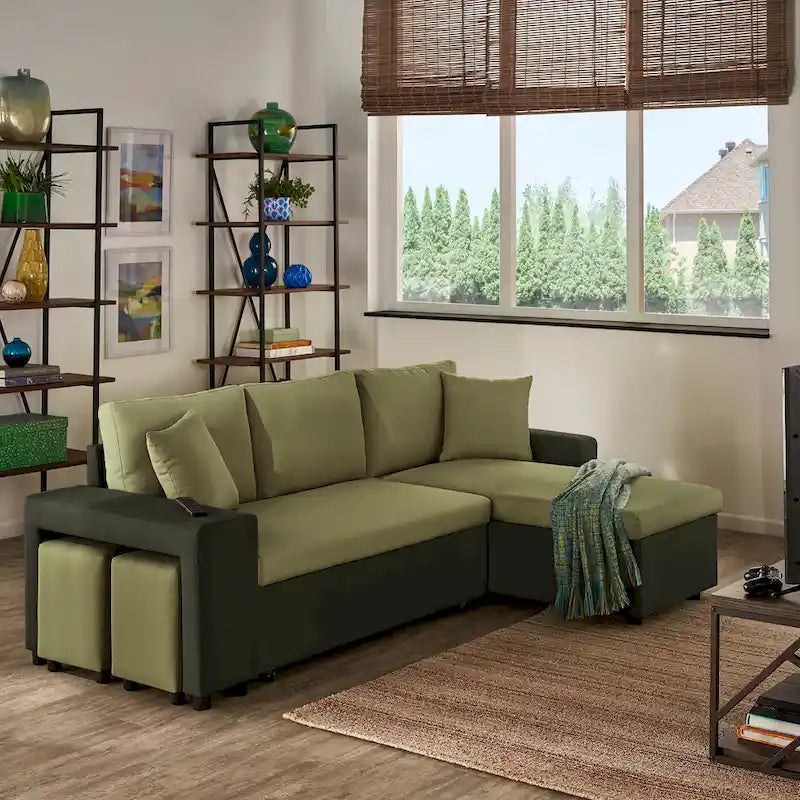 Lorca 2-farbiges Schlafsofa mit Stauraum von iNSPIRE Q Modern