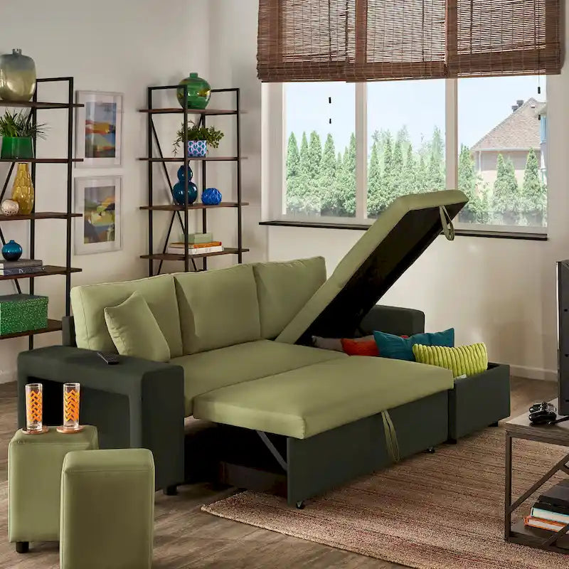 Lorca 2-farbiges Schlafsofa mit Stauraum von iNSPIRE Q Modern