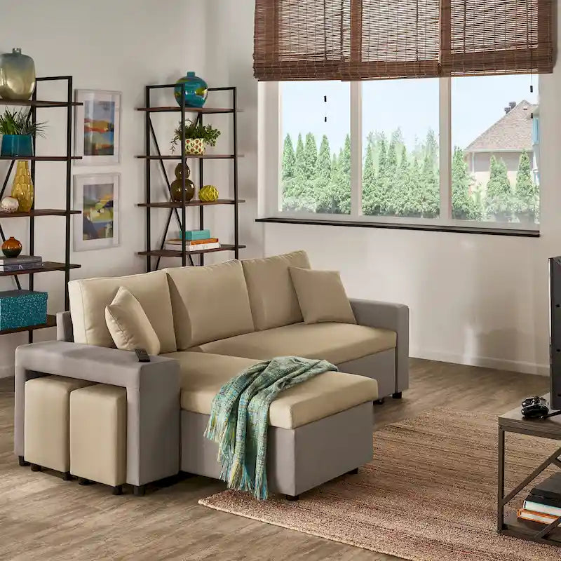 Lorca 2-farbiges Schlafsofa mit Stauraum von iNSPIRE Q Modern