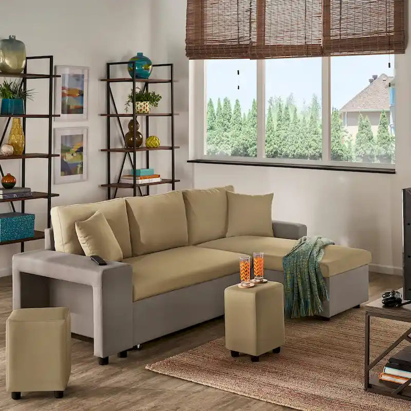 Lorca 2-farbiges Schlafsofa mit Stauraum von iNSPIRE Q Modern