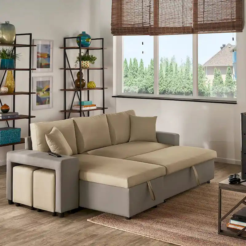 Lorca 2-farbiges Schlafsofa mit Stauraum von iNSPIRE Q Modern