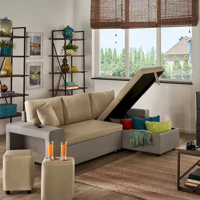 Lorca 2-farbiges Schlafsofa mit Stauraum von iNSPIRE Q Modern
