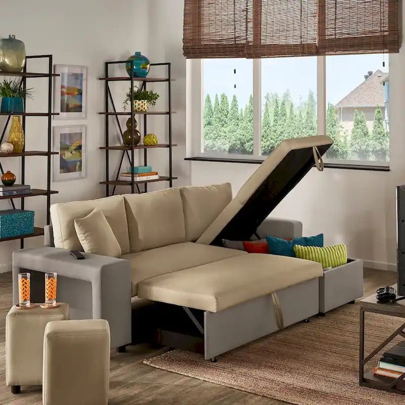 Lorca 2-farbiges Schlafsofa mit Stauraum von iNSPIRE Q Modern
