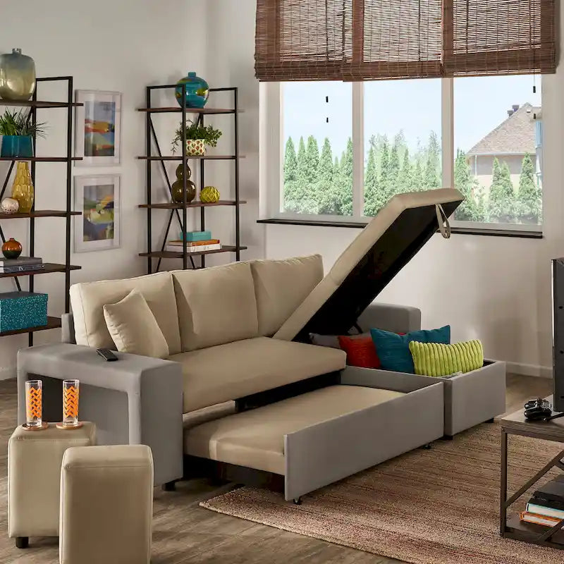 Lorca 2-farbiges Schlafsofa mit Stauraum von iNSPIRE Q Modern