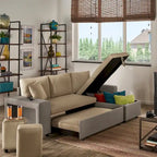 Lorca 2-farbiges Schlafsofa mit Stauraum von iNSPIRE Q Modern