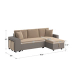 Lorca 2-farbiges Schlafsofa mit Stauraum von iNSPIRE Q Modern