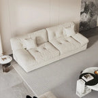 105 Modernes Loveseat Sofa aus geschliffenem Samt, Sektionssofa für das Wohnzimmer