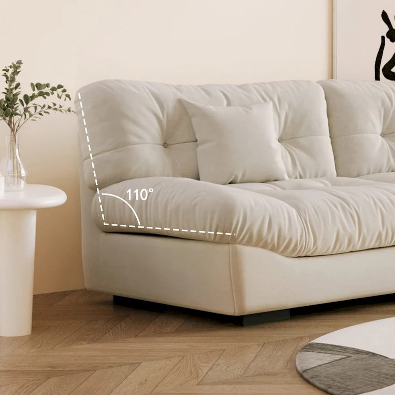 105 Modernes Loveseat Sofa aus geschliffenem Samt, Sektionssofa für das Wohnzimmer