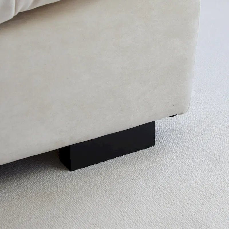 105 Modernes Loveseat Sofa aus geschliffenem Samt, Sektionssofa für das Wohnzimmer