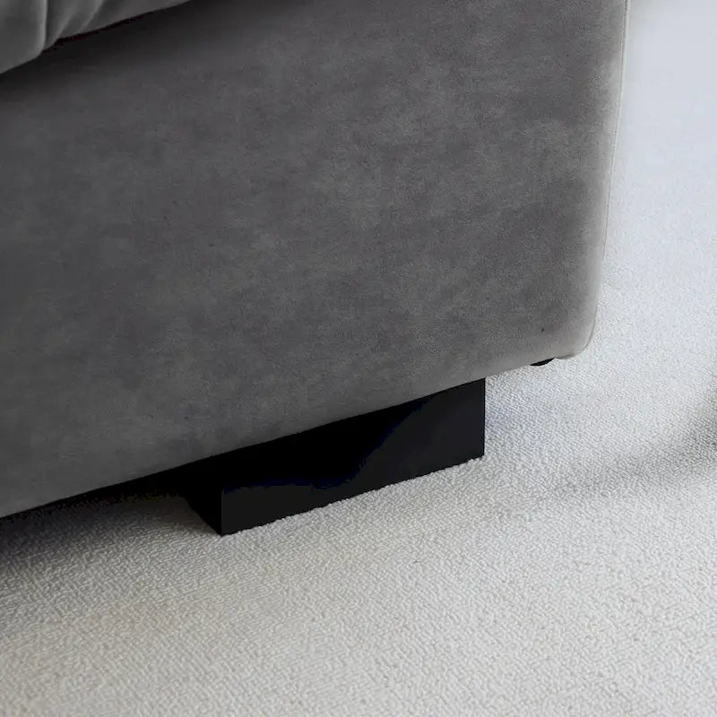 105 Modernes Loveseat Sofa aus geschliffenem Samt, Sektionssofa für das Wohnzimmer