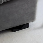 105 Modernes Loveseat Sofa aus geschliffenem Samt, Sektionssofa für das Wohnzimmer