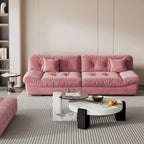 105 Modernes Loveseat Sofa aus geschliffenem Samt, Sektionssofa für das Wohnzimmer
