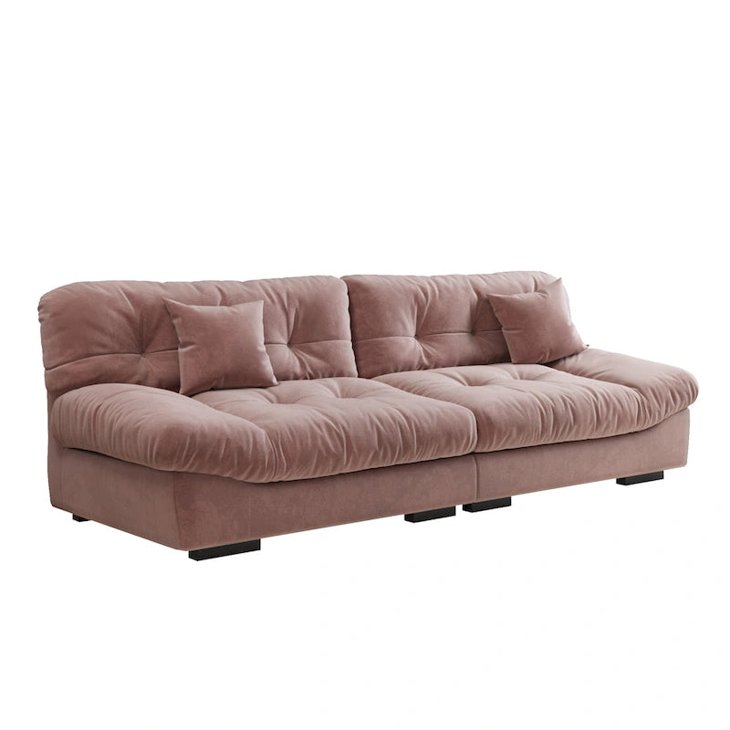 105 Modernes Loveseat Sofa aus geschliffenem Samt, Sektionssofa für das Wohnzimmer