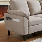 Jarenie 79.72 L-förmiges Sofa mit Stauraum-Ottomane für Wohnzimmer