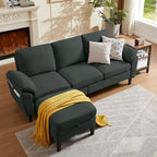 Jarenie 79.72 L-förmiges Sofa mit Stauraum-Ottomane für Wohnzimmer