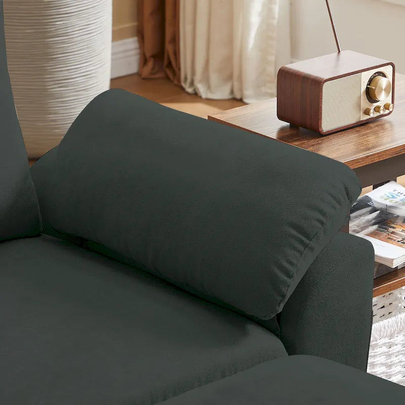 Jarenie 79.72 L-förmiges Sofa mit Stauraum-Ottomane für Wohnzimmer