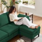 Jarenie 79.72 L-förmiges Sofa mit Stauraum-Ottomane für Wohnzimmer