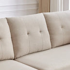 Modulares Ecksofa L-förmig mit Chaiselongue, Stauraum-Ottomane und Seitentaschen für das Wohnzimmer