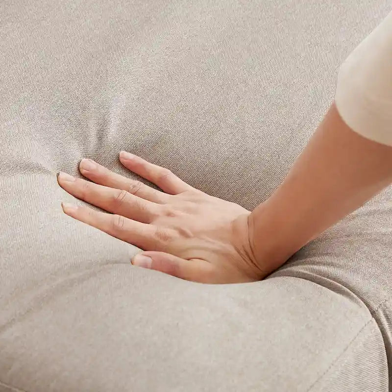 Modulares Ecksofa L-förmig mit Chaiselongue, Stauraum-Ottomane und Seitentaschen für das Wohnzimmer