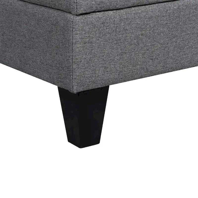 Modulares Ecksofa L-förmig mit Chaiselongue, Stauraum-Ottomane und Seitentaschen für das Wohnzimmer