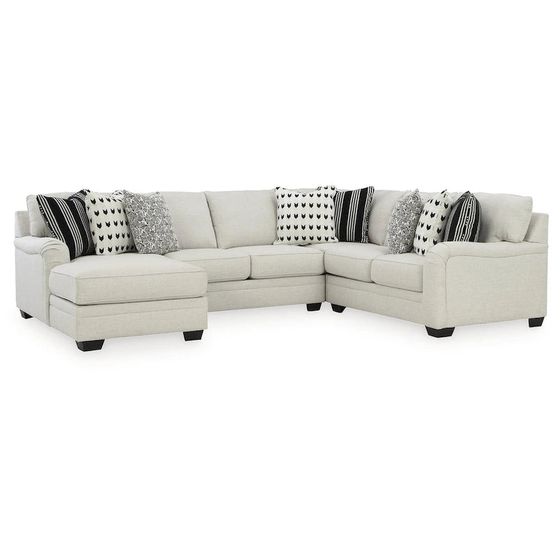 Signature Design by Ashley Huntsworth Taubengraues 4-teiliges Sektionssofa mit Chaiselongue – 325B x 251T x 97H