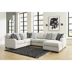 Signature Design by Ashley Huntsworth Taubengraues 4-teiliges Sektionssofa mit Chaiselongue – 325B x 251T x 97H