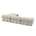 Modernes Modulsofa mit Samtbezug, Beige