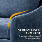 EROMMY U-förmiges Sectional Sofa für 6 Personen, umwandelbares Schlafsofa im modernen Chenille-Design, mit Récamiere und Ottomane