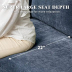 EROMMY U-förmiges Sectional Sofa für 6 Personen, umwandelbares Schlafsofa im modernen Chenille-Design, mit Récamiere und Ottomane