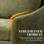 EROMMY U-förmiges Sectional Sofa für 6 Personen, umwandelbares Schlafsofa im modernen Chenille-Design, mit Récamiere und Ottomane