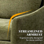 EROMMY U-förmiges Sectional Sofa für 6 Personen, umwandelbares Schlafsofa im modernen Chenille-Design, mit Récamiere und Ottomane