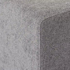 L-förmiges Leinen-Ecksofa Polstersofa mit mehreren Kissen und Stauraum-Ottomane