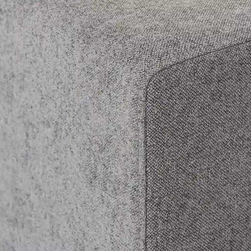L-förmiges Leinen-Ecksofa Polstersofa mit mehreren Kissen und Stauraum-Ottomane