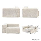 102 Übergroßes Cord-Sofa Modernes Breites Sofa