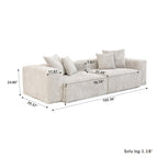 102 Übergroßes Cord-Sofa Modernes Breites Sofa