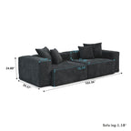 102 Übergroßes Cord-Sofa Modernes Breites Sofa