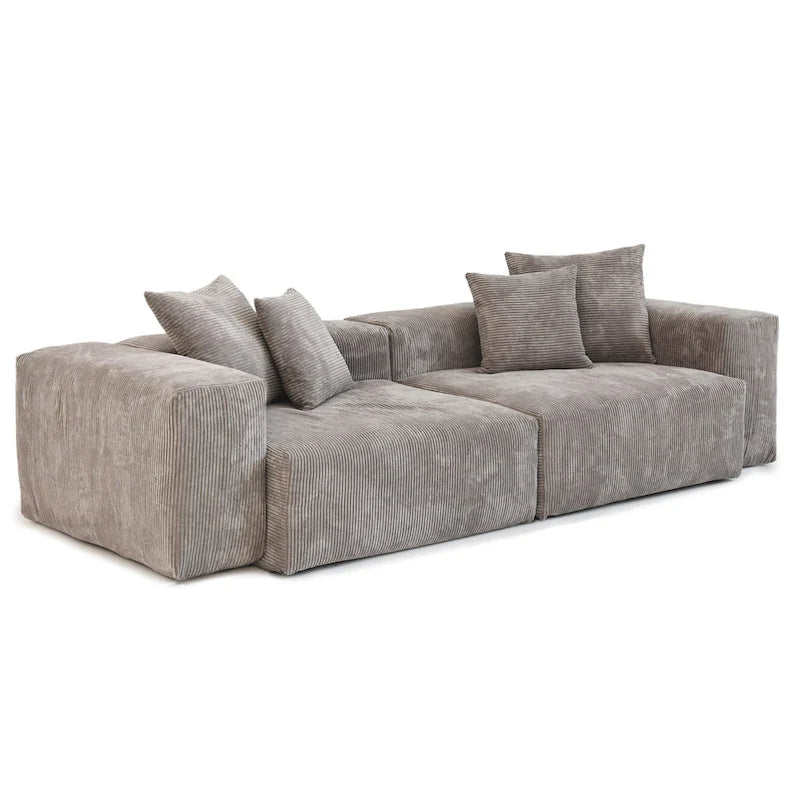 102 Übergroßes Cord-Sofa Modernes Breites Sofa