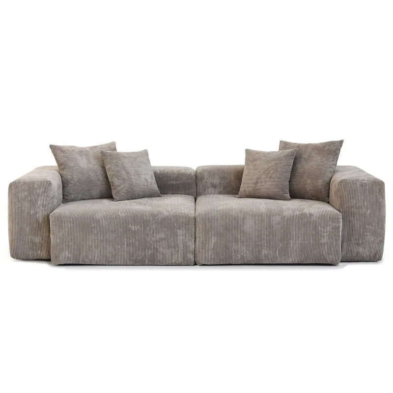 102 Übergroßes Cord-Sofa Modernes Breites Sofa