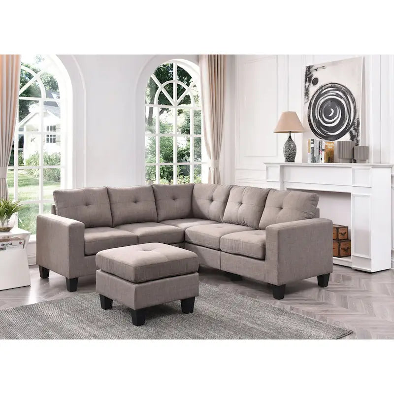 Newbury Twill-Stoff-Ecksofa