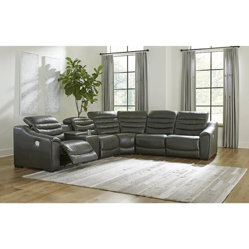 Signature Design by Ashley Center Line 6-teiliges motorisiertes Relax-Sofa – 138,25B x 120,5T x 35H