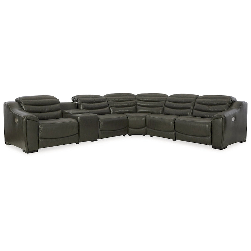 Signature Design by Ashley Center Line 6-teiliges motorisiertes Relax-Sofa – 138,25B x 120,5T x 35H