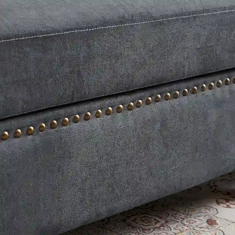 106.69 4-Sitzer Ecksofa mit umkehrbarer Recamiere und seitlichen Aufbewahrungstaschen