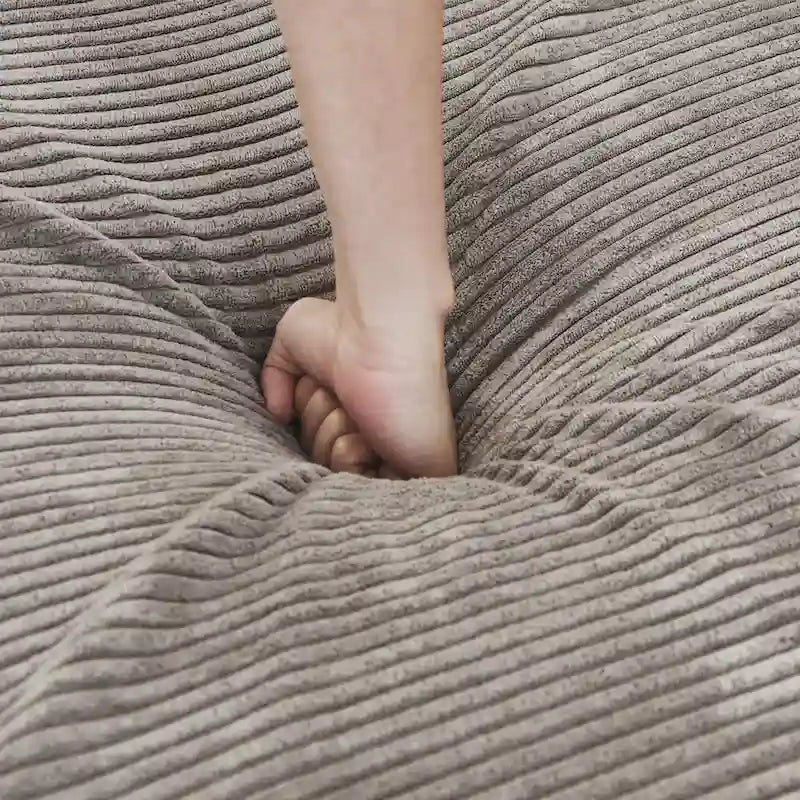 Modernes Cord-Polstersofa, 4-Sitzer, L-förmiges Ecksofa