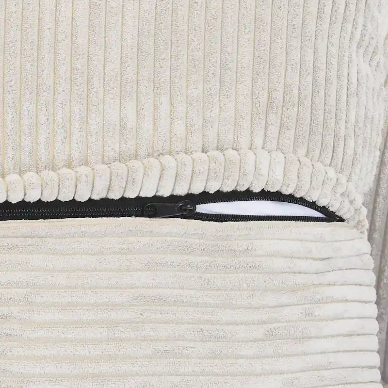 Modernes Cord-Polstersofa, 4-Sitzer, L-förmiges Ecksofa