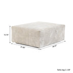 Modernes Cord-Polstersofa, 4-Sitzer, L-förmiges Ecksofa