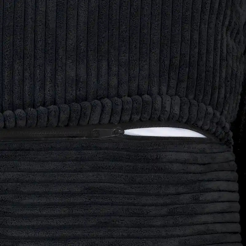 Modernes Cord-Polstersofa, 4-Sitzer, L-förmiges Ecksofa