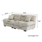 Modernes Samt-Sofa-Element „Cloud“ für das Wohnzimmer