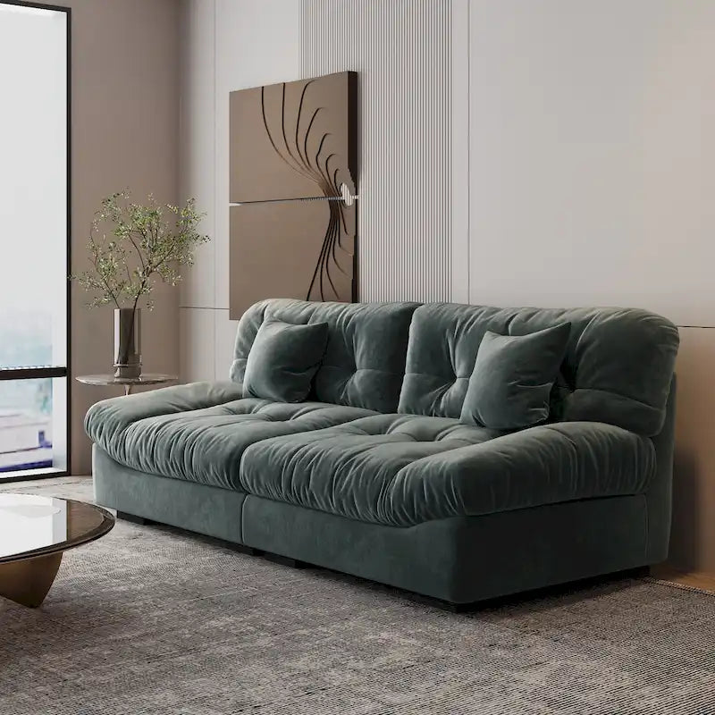 Modernes Samt-Sofa-Element „Cloud“ für das Wohnzimmer