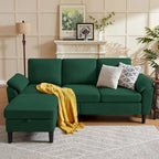 Modernes Ecksofa in L-Form mit abnehmbarer Armlehne, umbaubares Sofa mit wendbarer Ottomane für das Wohnzimmer