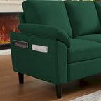 Modernes Ecksofa in L-Form mit abnehmbarer Armlehne, umbaubares Sofa mit wendbarer Ottomane für das Wohnzimmer